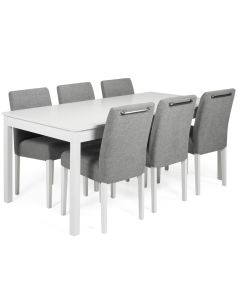 Vilja-Tähkä ruokaryhmä jatkopöydällä, valkoinen