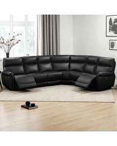 Washington sähkösäätöinen kulmasohva, musta