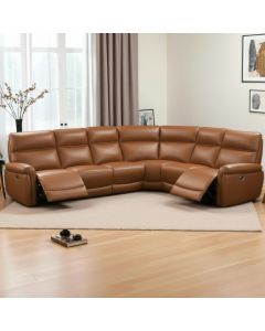 Washington sähkösäätöinen kulmasohva, ruskea