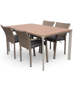 West terassipöytä kitti + 4 Apollo tuolia ulos