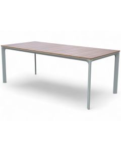 West terassipöytä 90x200cm valkoinen / puunväri