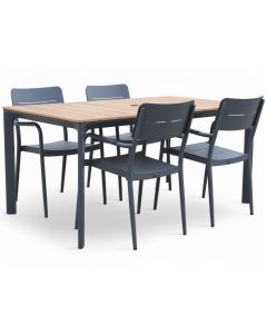 West terassipöytä harmaa + 4 Togo tuolia