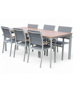 West terassipöytä valkoinen + 6 Tango tuolia