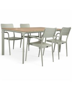 West terassipöytä kitti + 4 Togo tuolia