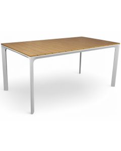 West terassipöytä 90x160cm valkoinen / puunväri