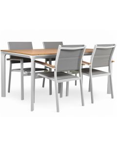 West terassipöytä valkoinen + 4 Tango tuolia