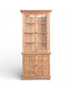 Windsor korkea vitriini lasiovilla, jalavaa