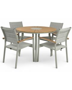 Winnie pyöreä terassipöytä + 4 Tango tuolia