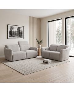 Zoe 3+2 sohvakalusto sähkömekanismeilla, vaalea