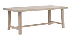 Rowico Brooklyn ruokapöytä 220x95cm, valkopesty-tammi