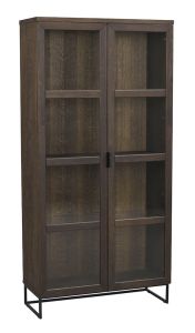 Rowico Everett vitriini 195cm, ruskea tammi