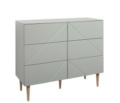Hiipakka Vilja lipasto 100 cm 6 laatikkoa, vihreä