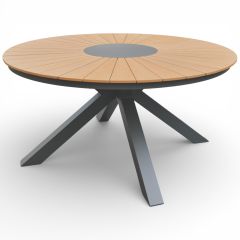 Alanya pyöreä terassipöytä 150 cm, harmaa