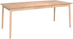 Hans K ZigZag ruokapöytä 140cm, valkoöljytty tammi