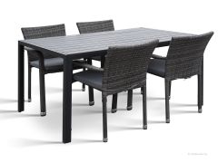 Moonlight terassipöytä + 4 Apollo tuolia, eri värejä