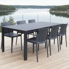 Moonlight terassipöytä + 6 Tiffany tuolia