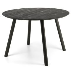 Pouta pyöreä ruokapöytä musta 115cm
