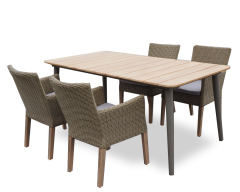 Reims terassipöytä 180cm + 4 Java-tuolia