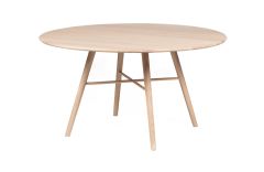 Hans K San Marco pöytä, pyöreä 140cm, valkoöljytty tammi