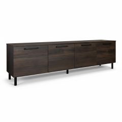 Hiipakka Solo TV-taso 220 cm ovilla, tummanruskea tammi