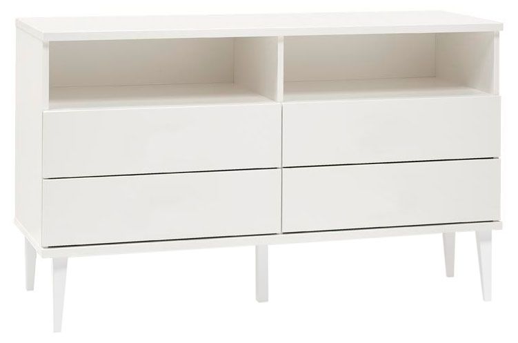 Hiipakka Taiga 5.5 korkea tv-taso 134 cm kirkkaalla lasilla