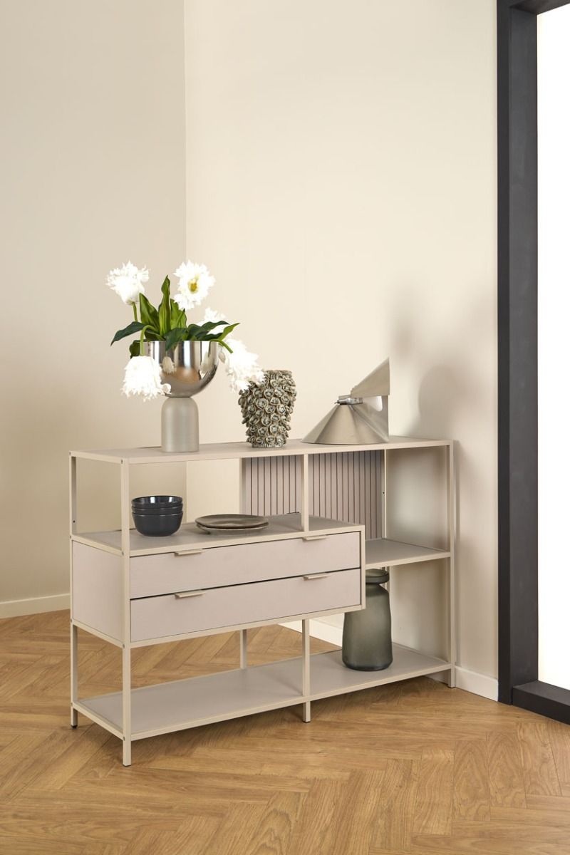 Seaford avohylly 9 laatikoilla harmaa 114x35x78 cm