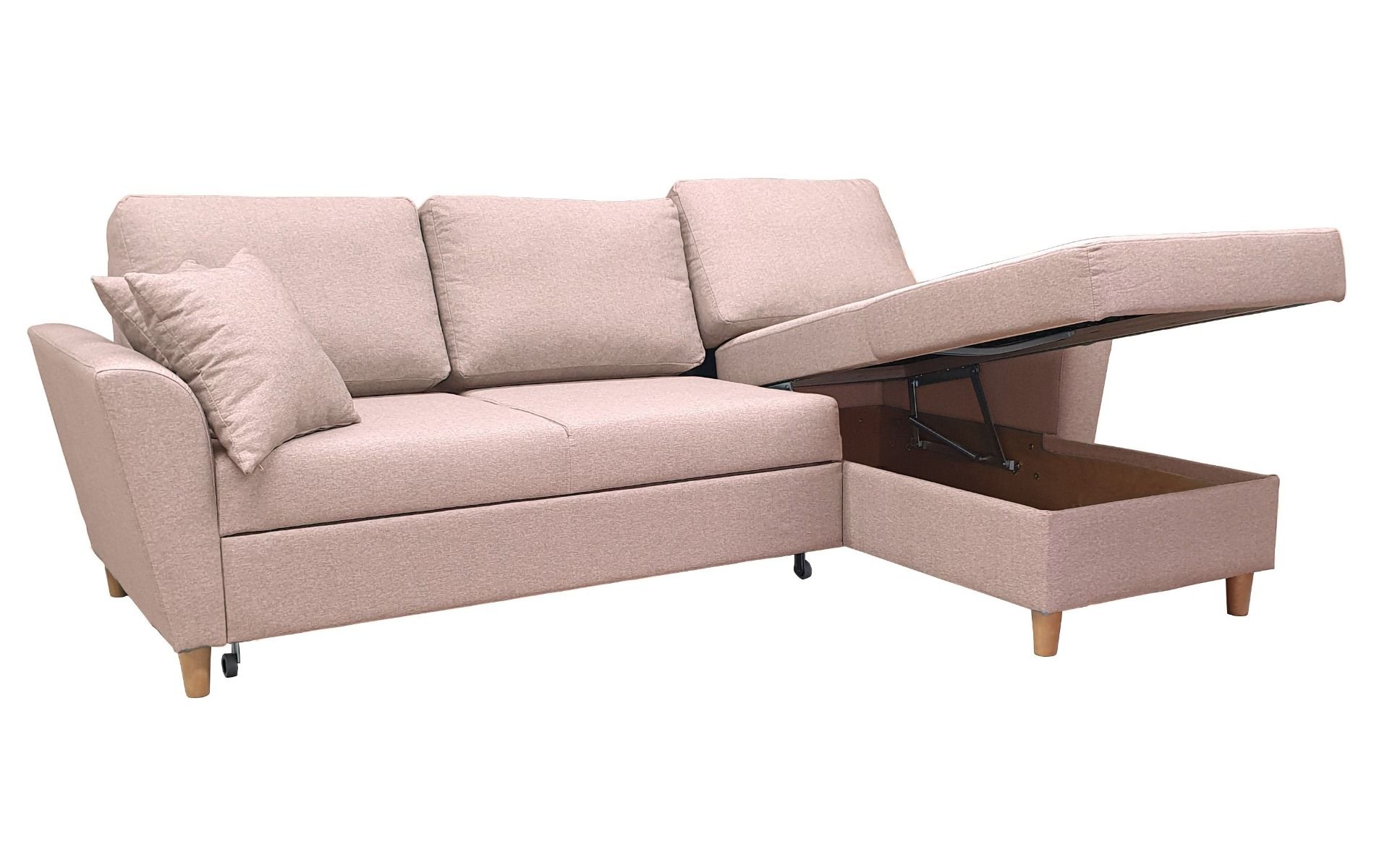 Anton vuodesohva divaanilla, vaaleanpunainen