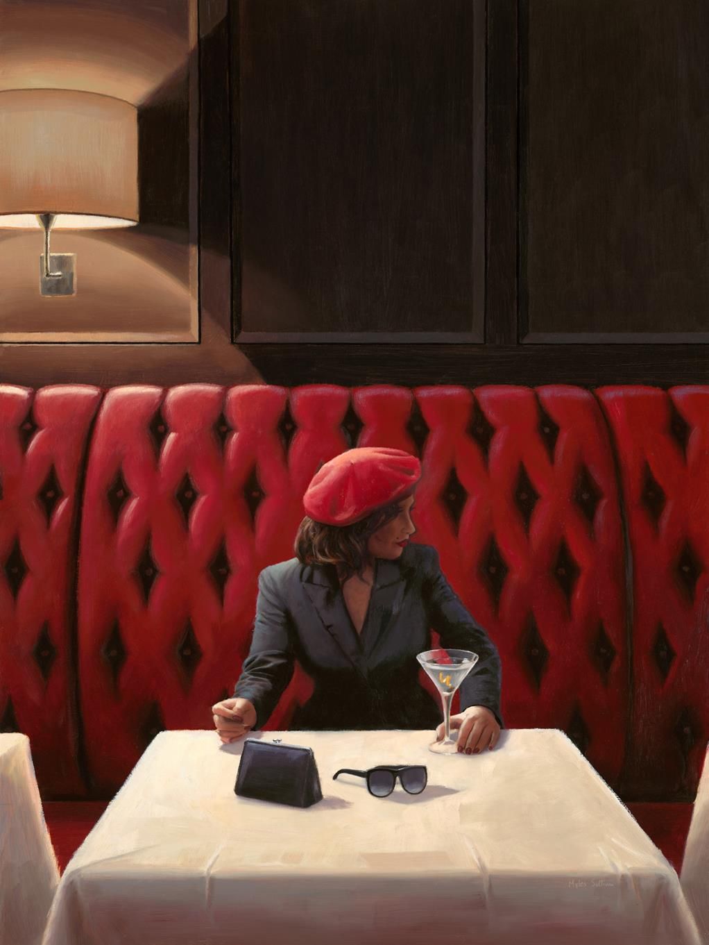 Canvastaulu 60x80, Cigar bar