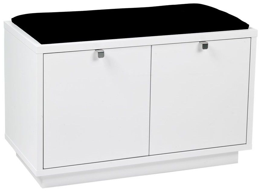 Rowico Confetti-istuinpenkki 2, valkoinen/musta kangas