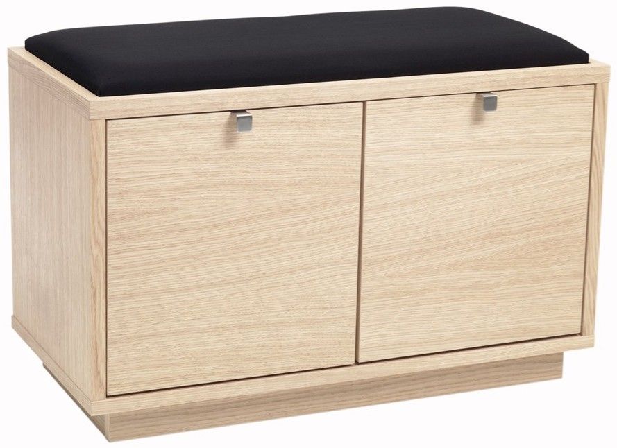 Rowico Confetti eteispenkki kahdella laatikolla, valkopesty tammi/ musta