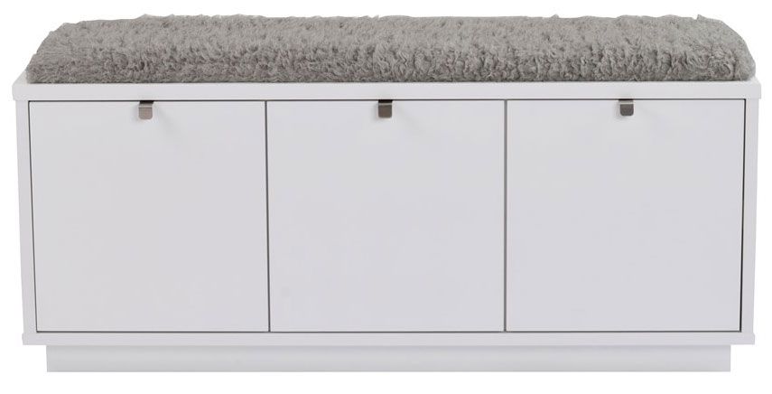 Rowico Confetti eteispenkki kolmella laatikolla, valkoinen/lampaantalja