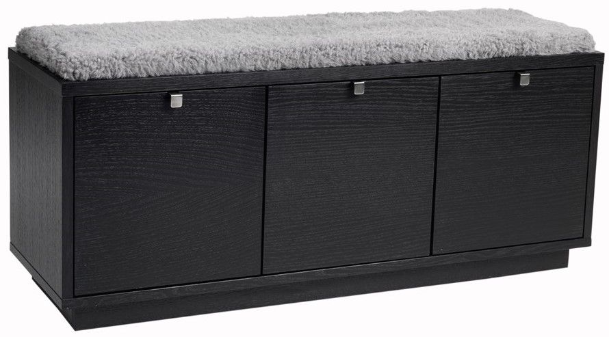 Rowico Confetti istuinpenkki 3, musta/ harmaa talja