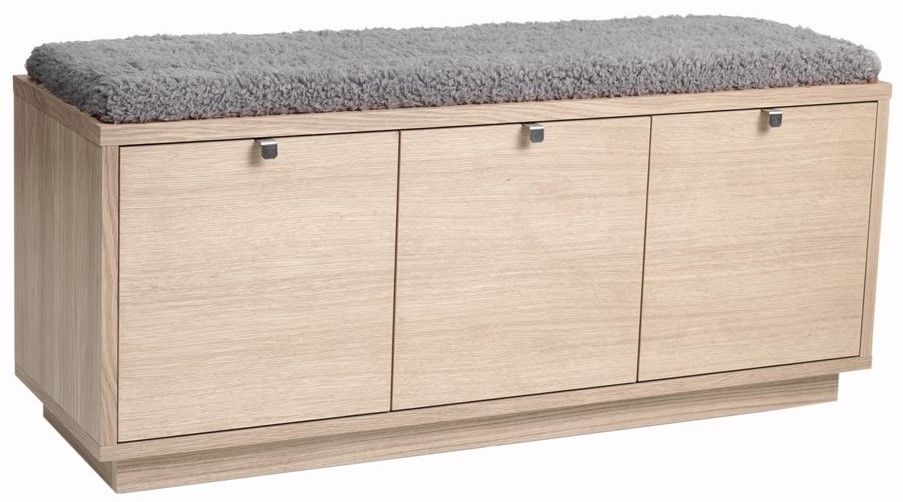 Rowico Confetti eteispenkki kolmella laatikolla, valkopesty/lampaantalja