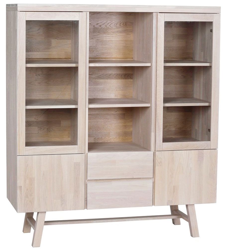 Rowico Brooklyn-vitriini, valkopesty tammi