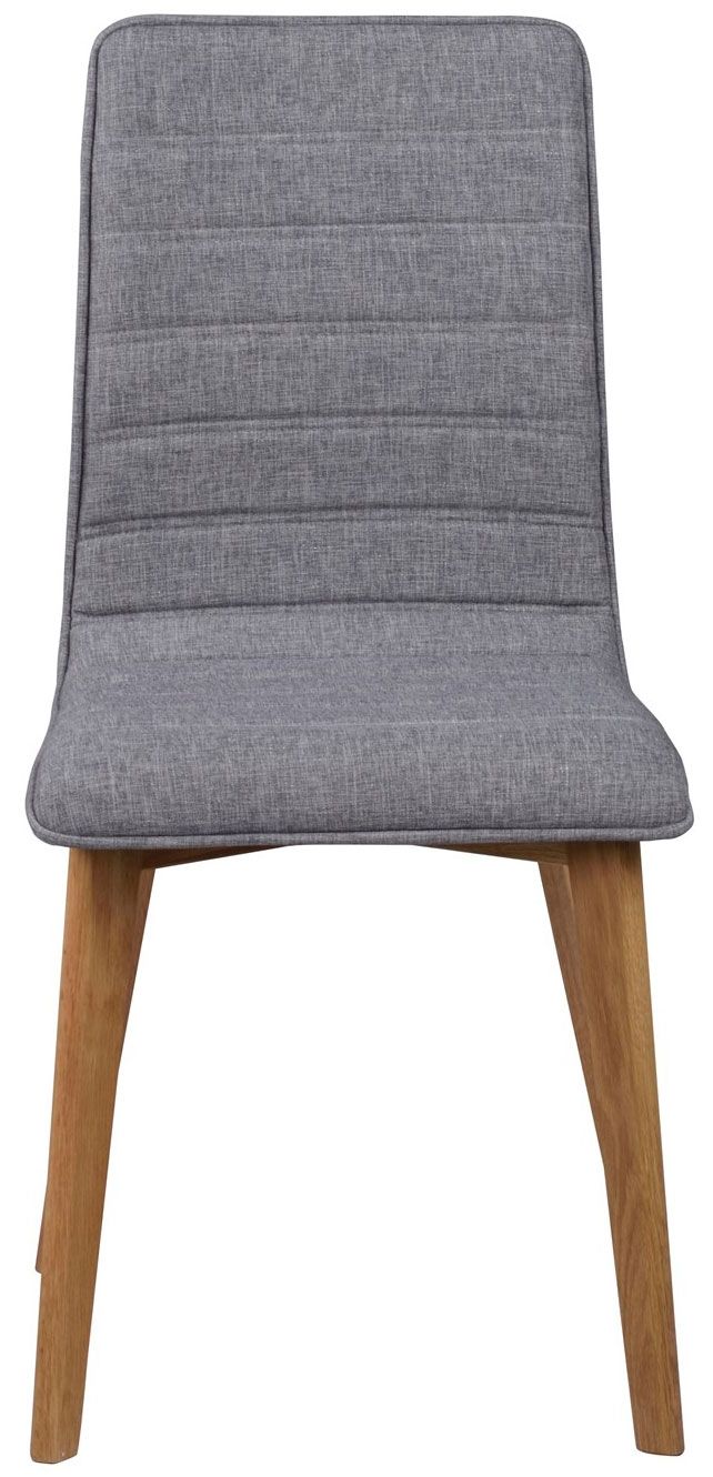 Rowico Gracy ruokapöydän tuoli, vaaleanharmaa kangas/ tammi