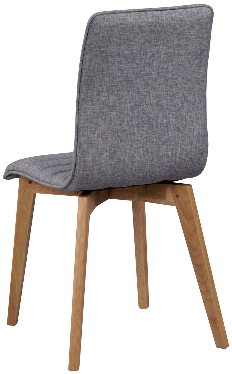Rowico Gracy ruokapöydän tuoli, vaaleanharmaa kangas/ tammi