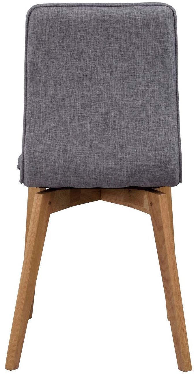 Rowico Gracy ruokapöydän tuoli, vaaleanharmaa kangas/ tammi