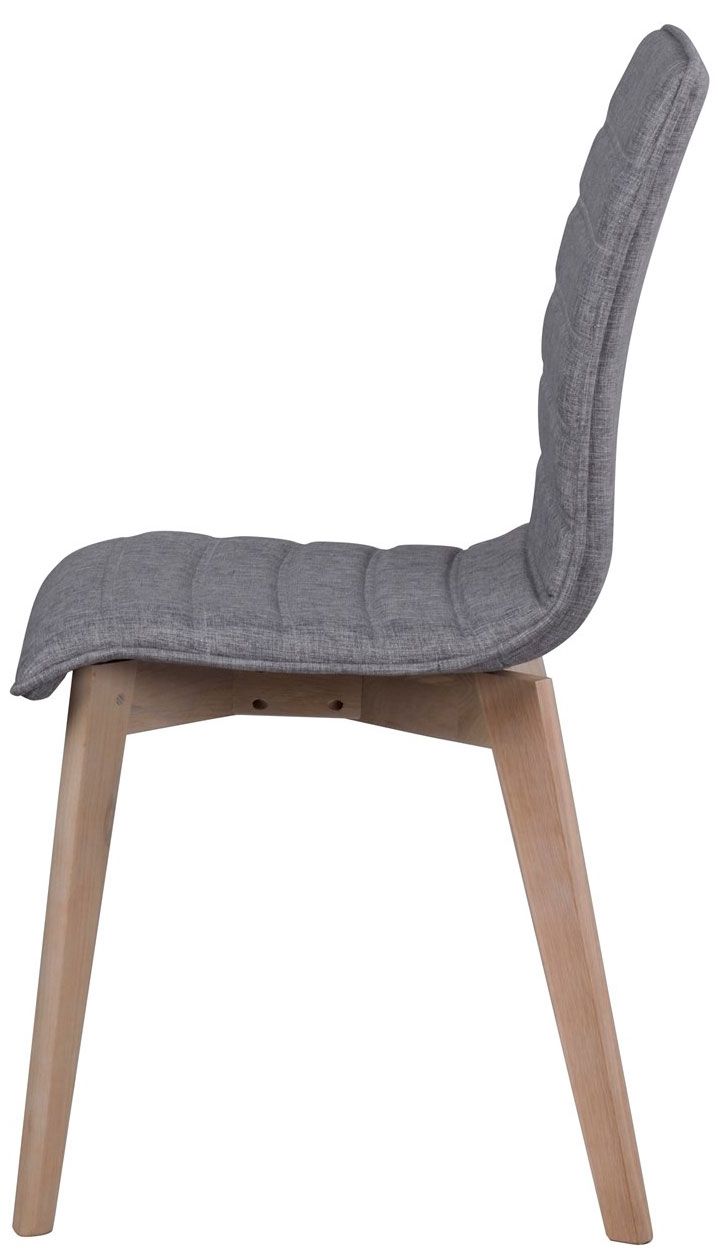 Rowico Gracy ruokapöydän tuoli, vaaleanharmaa kangas/ valkopesty