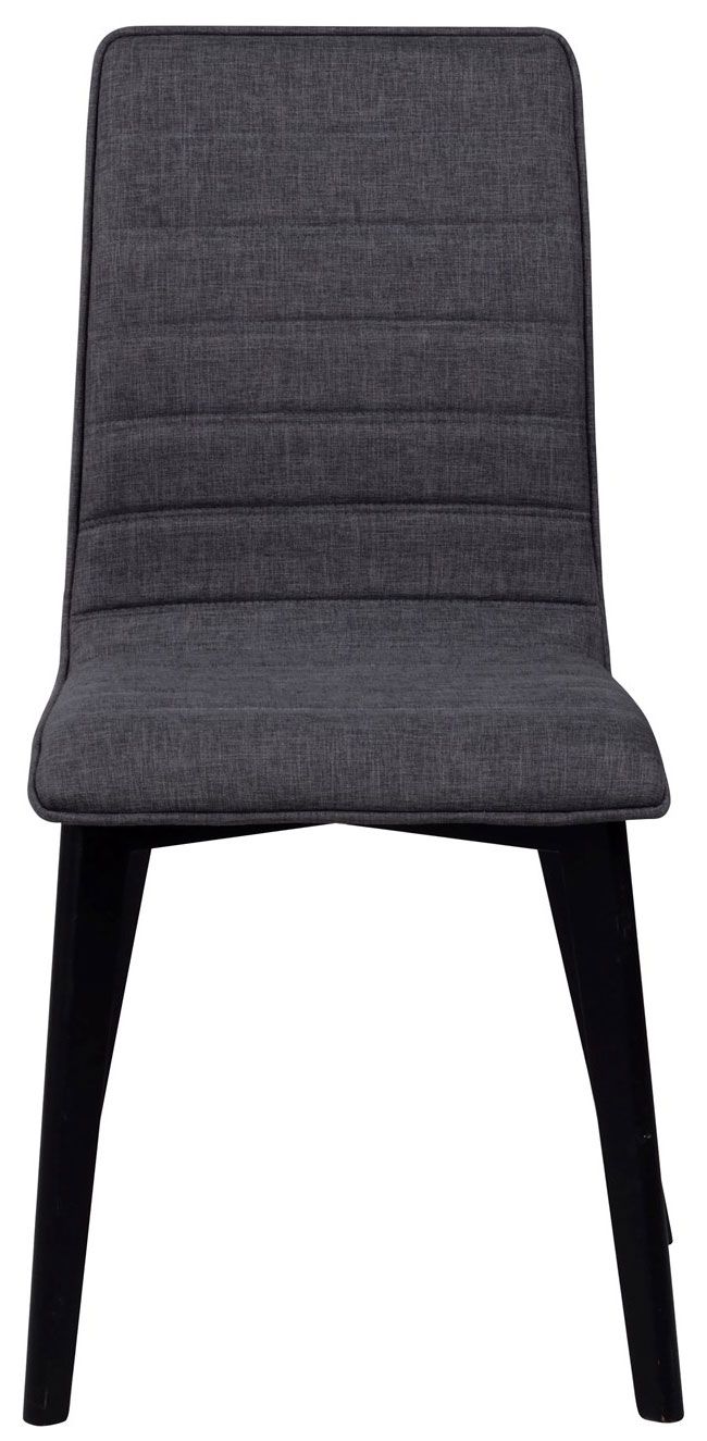 Rowico Gracy ruokapöydän tuoli, tummanharmaa kangas/ musta