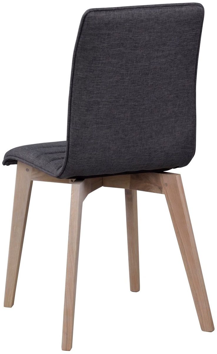 Rowico Gracy ruokapöydän tuoli, tummanharmaa kangas/ valkopesty