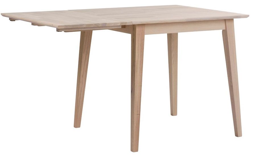 Rowico Filippa ruokapöytä klaffilla 80cm, valkopesty tammi