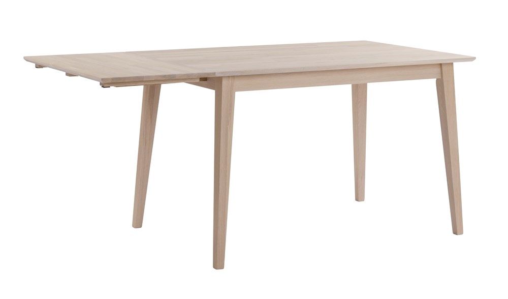 Rowico Filippa ruokapöytä klaffilla 120cm, valkopesty tammi