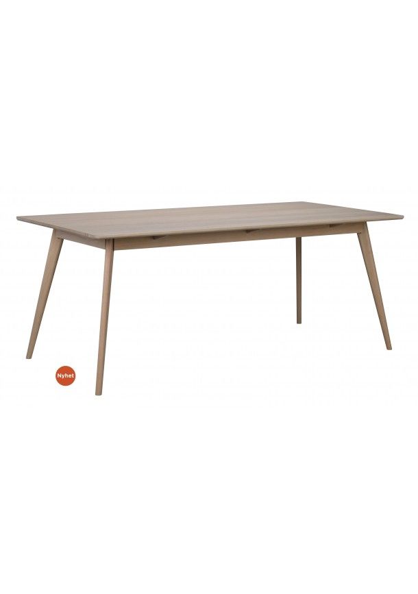 Rowico Yumi ruokapöytä 190 cm, valkopesty tammi