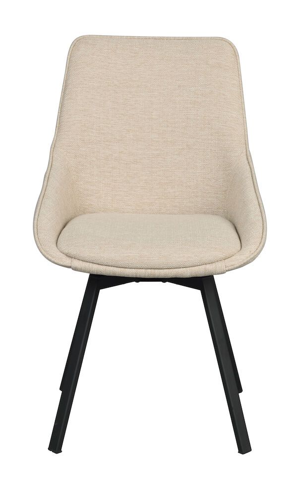 Rowico Alison tuoli vaalea beige, mustat metallijalat