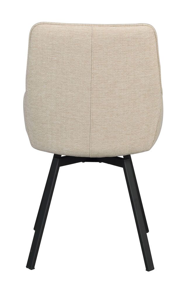 Rowico Alison tuoli vaalea beige, mustat metallijalat