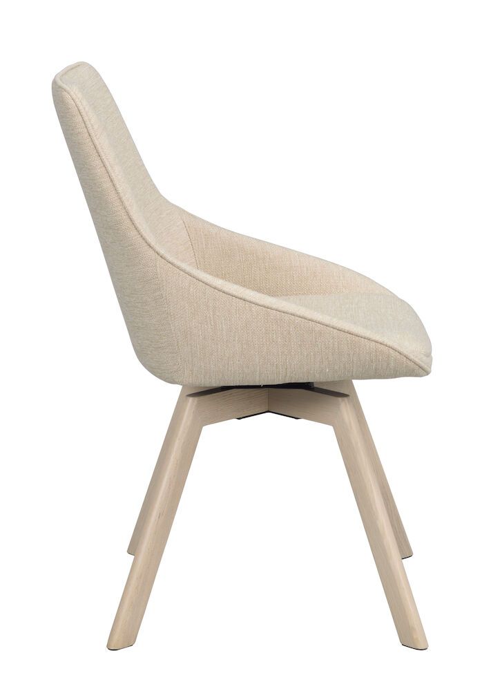 Rowico Alison tuoli vaalea beige, valkopestyt tammijalat
