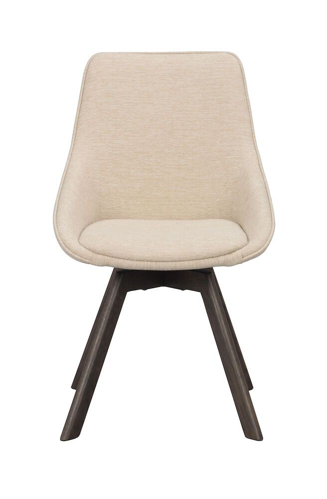 Rowico Alison tuoli vaalea beige, ruskeat tammijalat