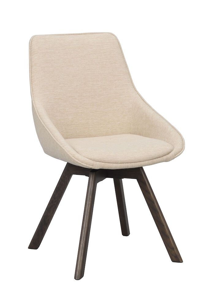 Rowico Alison tuoli vaalea beige, ruskeat tammijalat