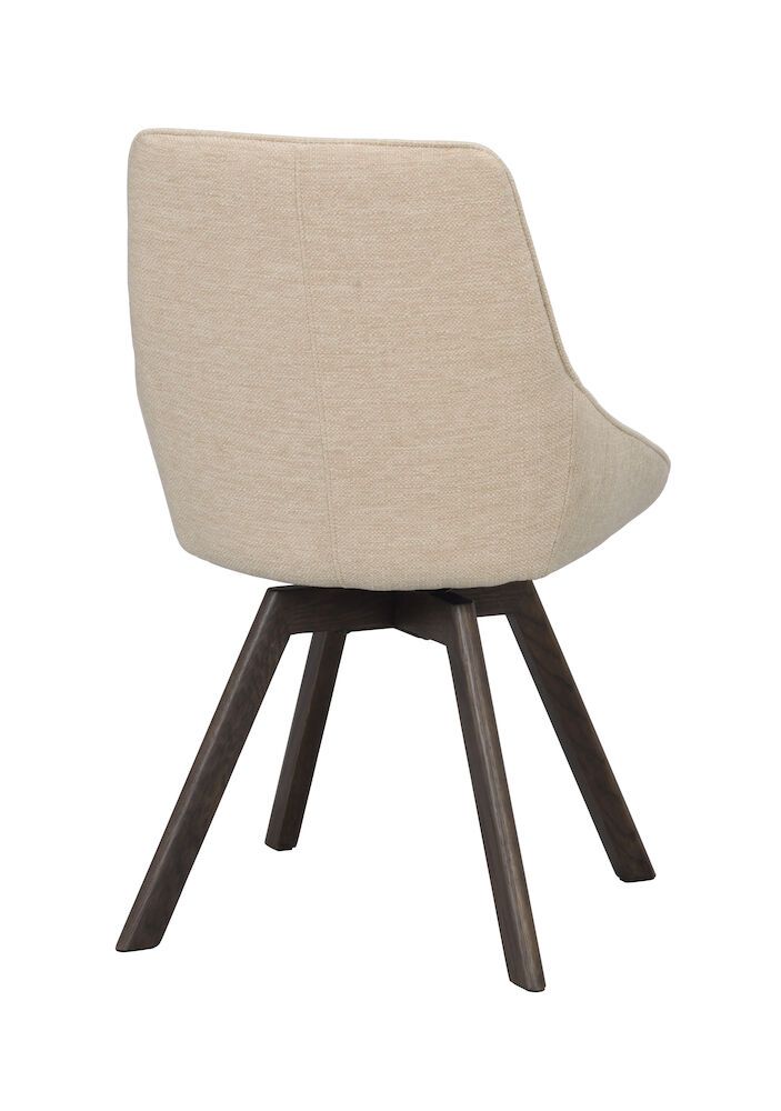 Rowico Alison tuoli vaalea beige, ruskeat tammijalat