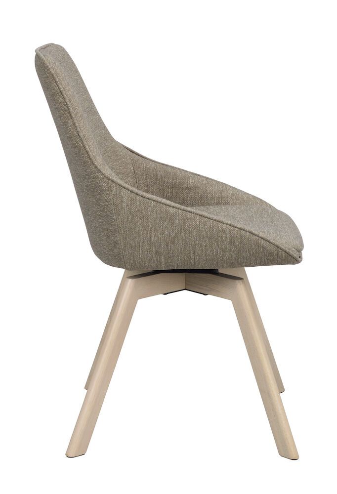 Rowico Alison tuoli tumma beige, valkopestyt tammijalat